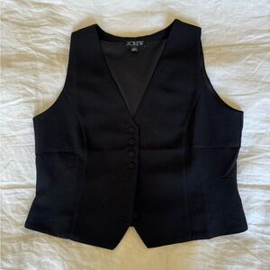J.Crew women’s suit vest. Slim-fit tuxedo vest in city crepe.
